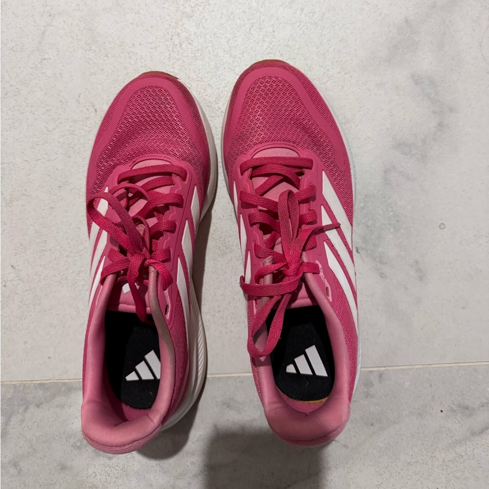 adidas Pink & White Women’s Athletic Running Shoes